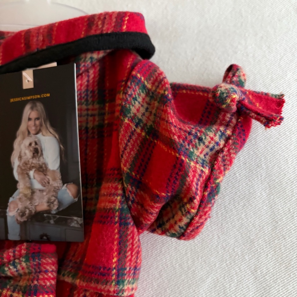 NWT Red Plaid Dog Dress Size Small Jessica Simpson - Winterwear for pets - Picture 7 of 11